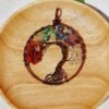 Colorful natural crystal rubble fortune Tree Pendant