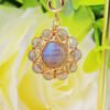 Crystal Labradorite Sunflower Pendant Daily