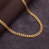 6MM 18K Gold Plated Necklace Fashion Jewelry Men Women Sideways Snake Chain Necklace 30In Femme Hip Hop Jewelry