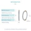 925 Silver 34mm 18K Gold Circle Hoop Earrings For Women Fashion Wedding Jewelry