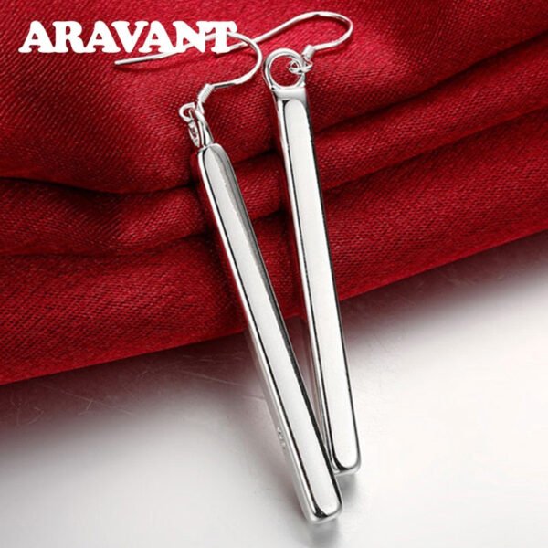 925-Silver-Earrings-For-Women-Fashion-Long-Line-Earring-Jewelry-Best-Gift 925 Silver Earrings For Women Fashion Long Line Earring Jewelry Best Gift