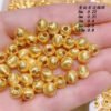 Luxury Pure 24K Gold Jewelry Accessories DIY Bracelet Necklace Beads Women Ladies Female Bridal Engagement Wedding Jewelry