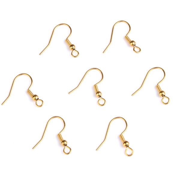 H60ce2aa0eebd40fc99732e143d83c5942 Silver Gold Plated Spring Ball Dangle Ear Wire Stainless Steel Earring Hooks For DIY Jewelry Making