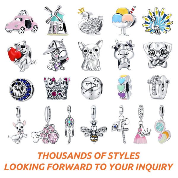 2023 The New Designer cartoon DIY charms for bracelet 925 Sterling silver for jewelry making Fit pandoraers DIY bracelet