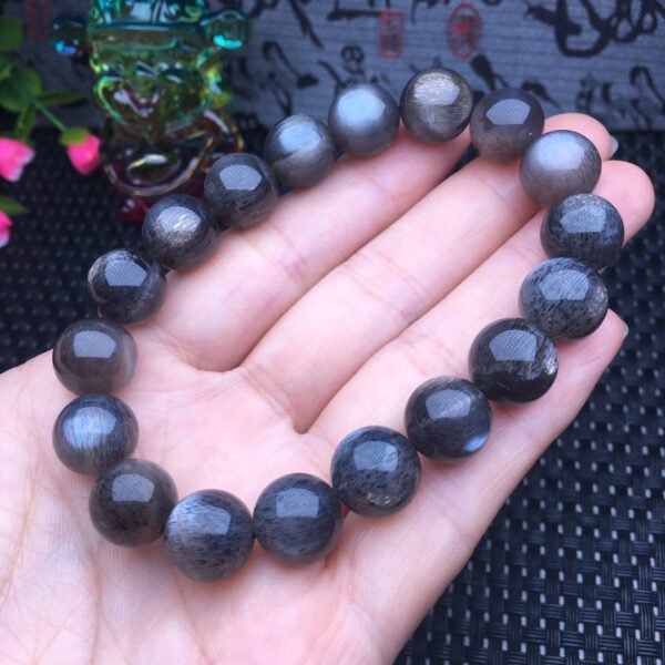 Black backbone single loop bracelet