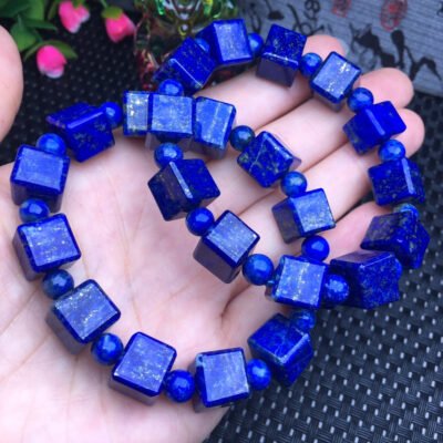 Lapis sugar cube bracelet