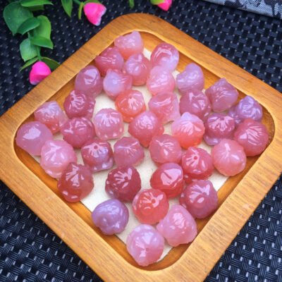 Powder salt source agate lion piece