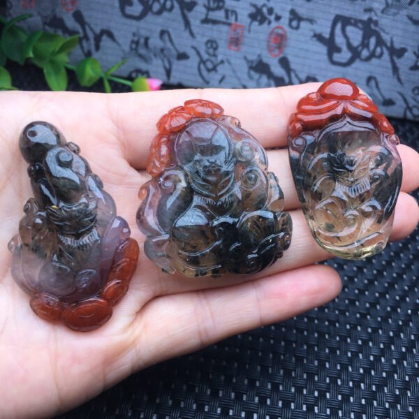 Aurora nine-tailed fox pendant