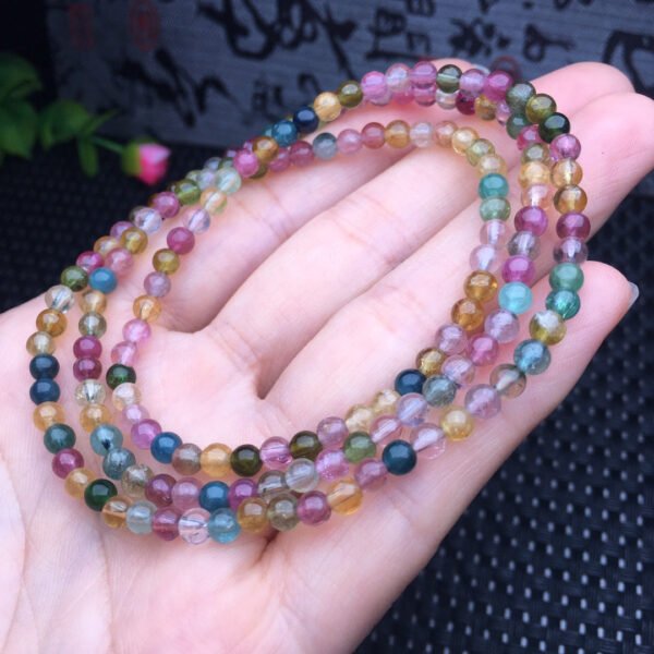 Multicoloured tourmaline bracelet