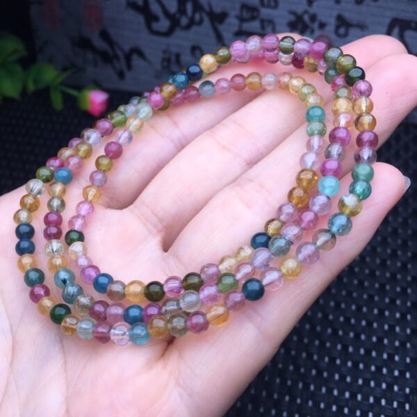 Multicoloured tourmaline bracelet