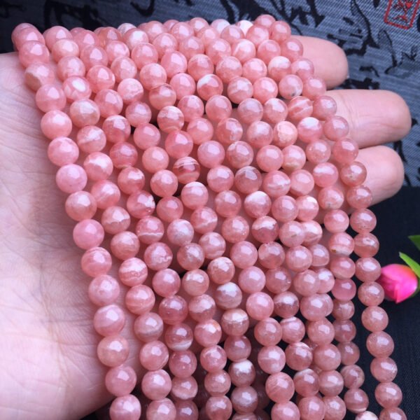 Red striped stone multi loop bracelet, 💕 Specification 5mm101901508