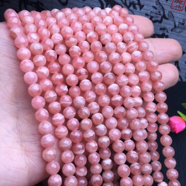 Red striped stone multi loop bracelet, 💕 Specification 5mm101901508