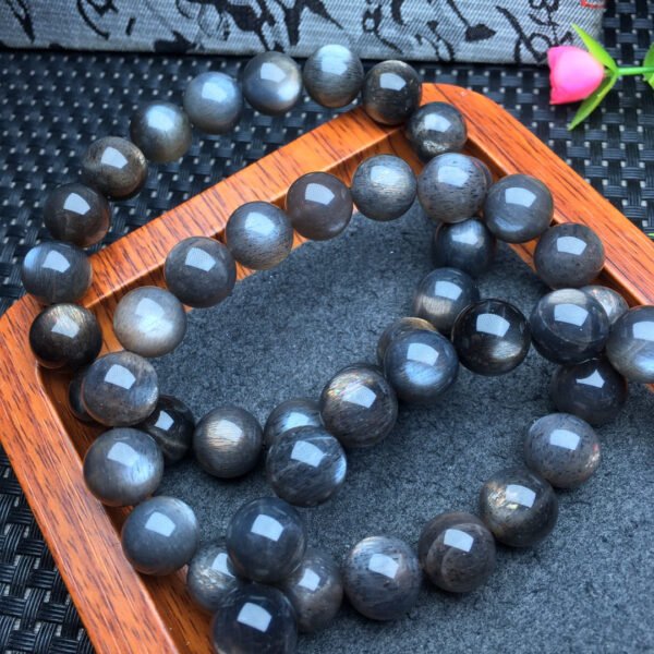 Black backbone single loop bracelet 💕 Specification 8-14mm ✨201003.2964