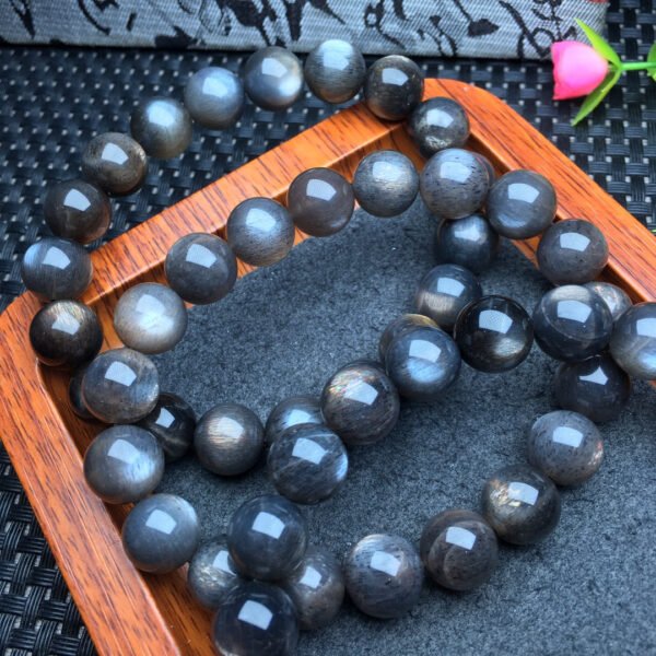 Black backbone single loop bracelet 💕 Specification 8-14mm ✨201003.2964