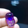 Natural Purple Hair Crystal Super Seven Purple Super Pixiu Pendant Treasure Collection, Size: 20.7/13mm 10202088