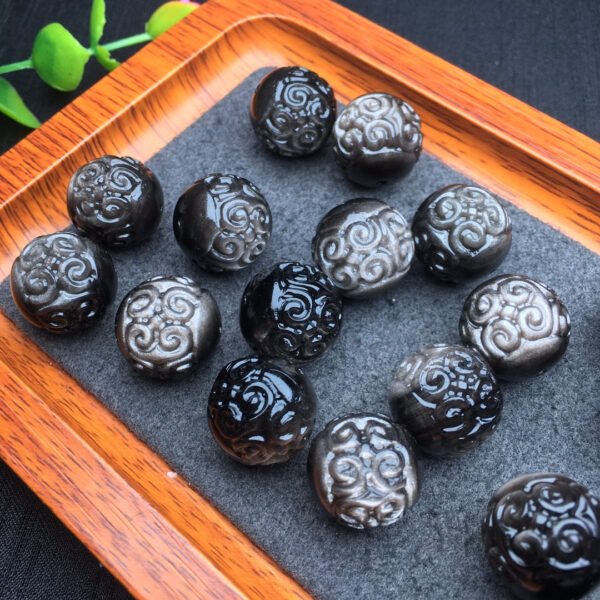 Silver Yaoshi Embossed Bead Accessories 💕 Specification 15mm ✨231005.5886