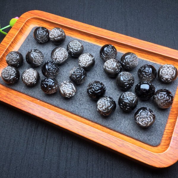 Silver Yaoshi Embossed Bead Accessories 💕 Specification 15mm ✨231005.5886