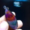 Aurora 23 Light Titanium Violet Titanium Crystal 👀 Horse Eye Pendant for Men and Women Size: 36/14mm2310358669