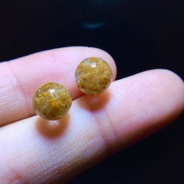 Natural crystal flower sunflower earrings 925 sterling silver inlaid with opening size of 8.3mm2310188623