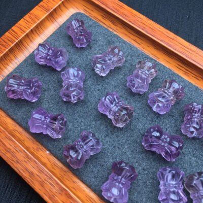 Purple and yellow crystal lotus accessories 💕 Specification 16mm ✨2410008653