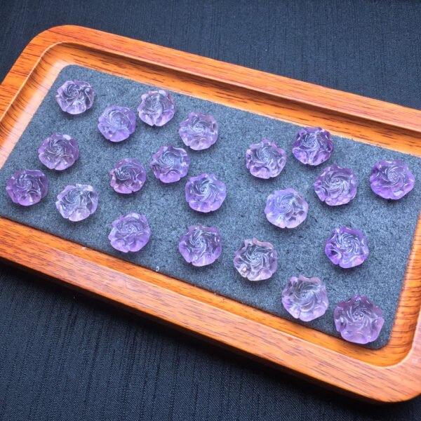 Purple yellow crystal peony flower small piece 💕 Specification 14.5mm2410008649