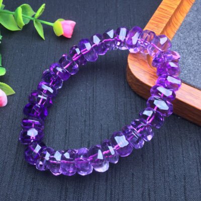 Amethyst Faced Bead Bracelet 💕 Specification 12mm ✨2410149246