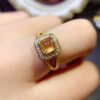 Pure natural yellow crystal ring, main stone 5mm2610110354