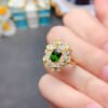 Natural diopside ring, main stone size 5 * 7mm2610130264