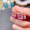 Pure natural magnesium aluminum garnet earrings, with a main stone size of 3mm,2610150235