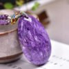 Natural Russian Purple Dragon Crystal Droplet Pendant, with a size of 45 * 30 * 10.8mm and a total weight of 27.9g2710169146