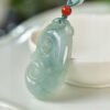 Natural A-grade Jade Pixiu Pendant, Size: 42 * 24.9 * 6.3mm2710129316