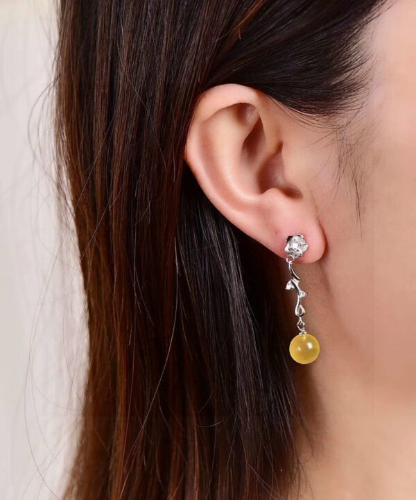 Natural Baltic mineral wax ear thread, wax diameter: 8.5mm2710069164