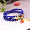 Original natural lapis lazuli three loop bracelet, with a bead diameter of approximately 4.6mm2710099589