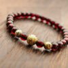 Natural wine red garnet single loop bracelet with a bead diameter of 6.7 millimeters2710109648