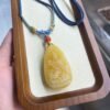 Chicken oil yellow honey wax Guanyin pendant, size 48.7x29.1x14.5mm, weight 13.01g left2710690315