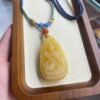Chicken oil yellow honey wax Guanyin pendant, size 48.7x29.1x14.5mm, weight 13.01g left2710690315