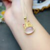 Pure natural powder crystal pendant, main stone 10 * 14mm2810120164