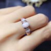Pure natural dazzling white opal ring, with a main stone size of 5 * 7mm,2810110157
