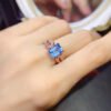 Natural Swiss Blue Topaz Ring, Main Stone Size Square 6 * 8mm2810120153