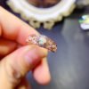 Pure natural dazzling white opal ring, with a main stone size of 5mm round2810110189