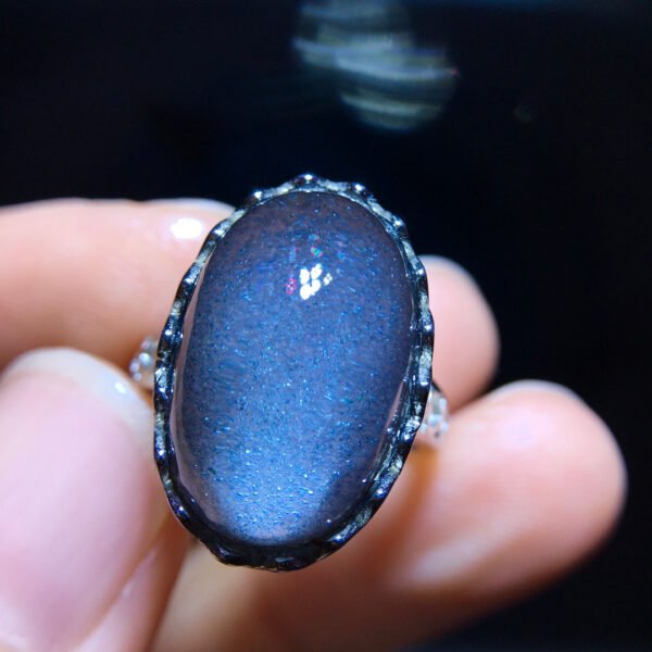 Natural Blue Ghost Blue Sands Starlight Ring, Size 17/11mm2810298556