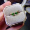 Pure natural Russian diopside earrings, main stone size 4 * 6mm0211095158