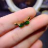 Pure natural Russian diopside earrings, main stone size 4 * 6mm0211095158