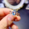 Swiss Blue Topaz Stone Ring, Main Stone Size 5 * 7mm0211095159