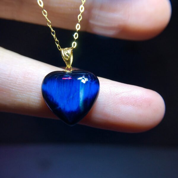 Natural Peter Stone 18k Gold Love Pendant, size 14.2/14mm0211248598