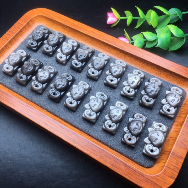 Silver Yao Stone Nine tailed Fox Hand Small Piece 💕 Specification 26 × 10.8mm ✨0311005.5168