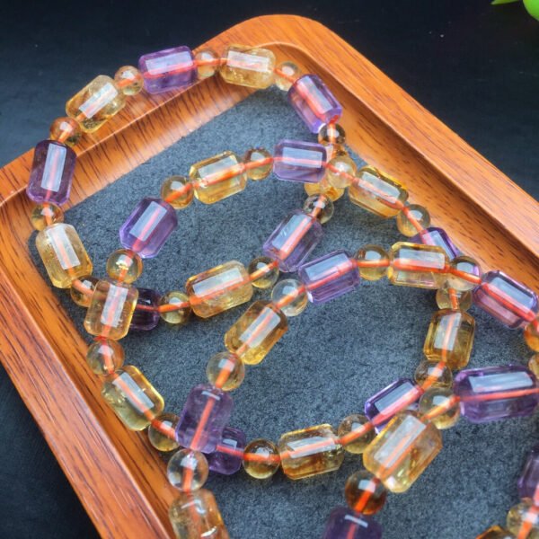 Purple Yellow Crystal Sugar Bracelet 💕 Specification 7-8mm 0311025198