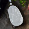 Natural Xinjiang Hotan Sheep Fat Jade Guanyin Pendant! Pendant size: 62.9/37.6/10.8mm,0311599149