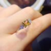 Pure natural yellow crystal ring, main stone 6mm0411090188