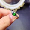 Natural diopside ring, with a main stone size of 6mm square0411140568